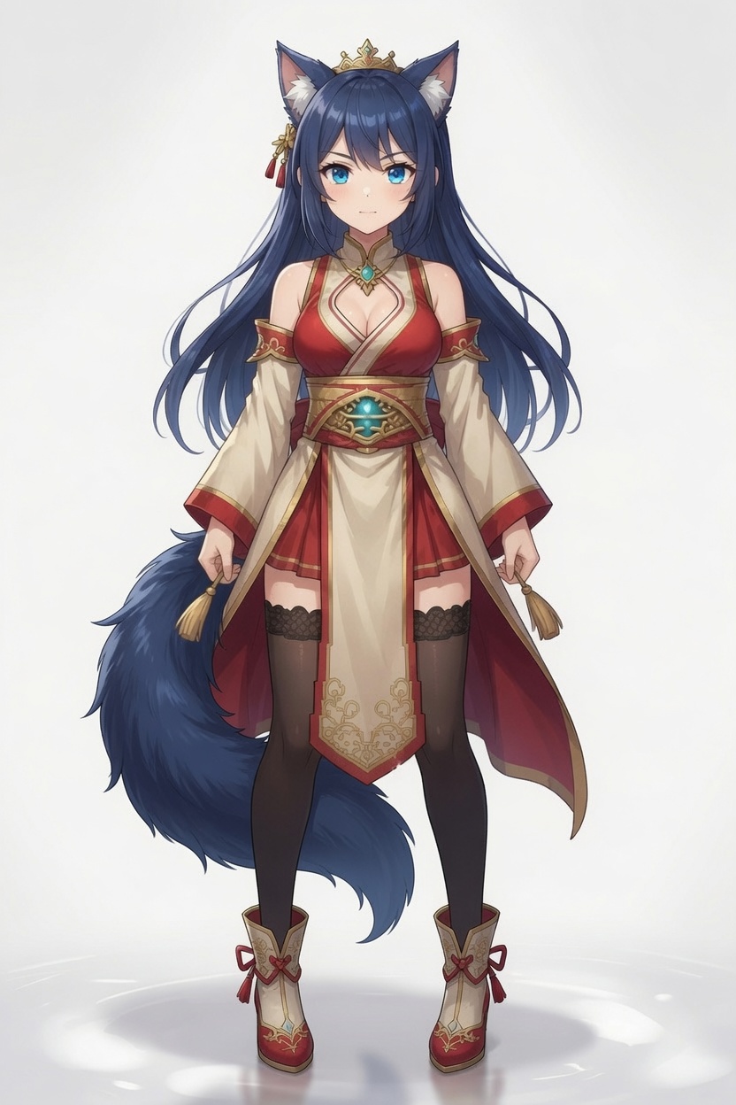 Concept character — kitsune guardian, alternate look